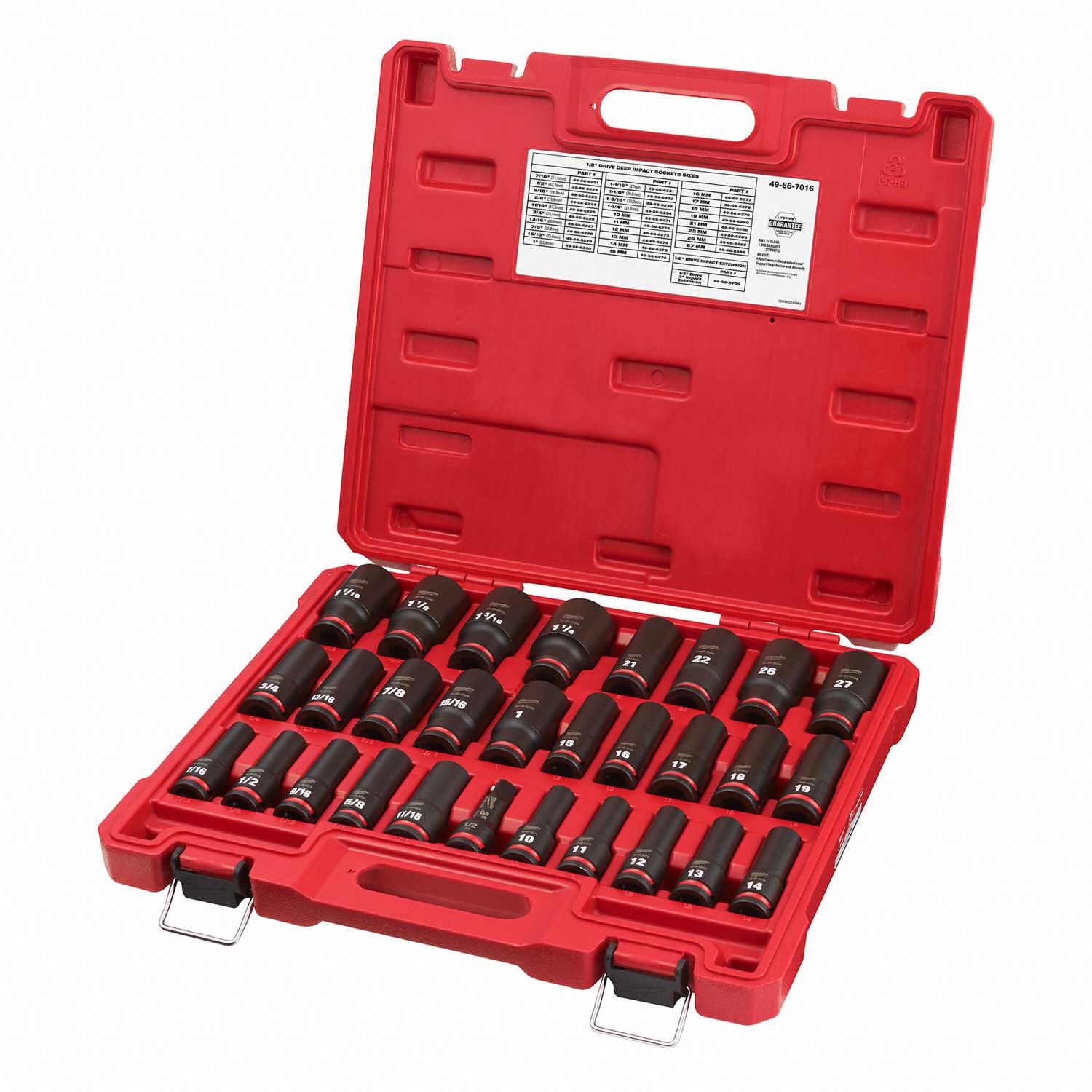 Milwaukee In Drive Size Pieces Impact Socket Set Dp