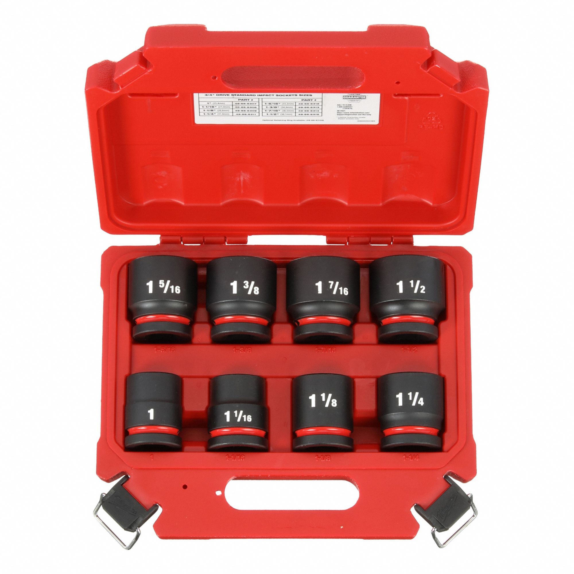 ENS DOUILLES,ACR,8 PC,ENT 3/4 PO,SAE