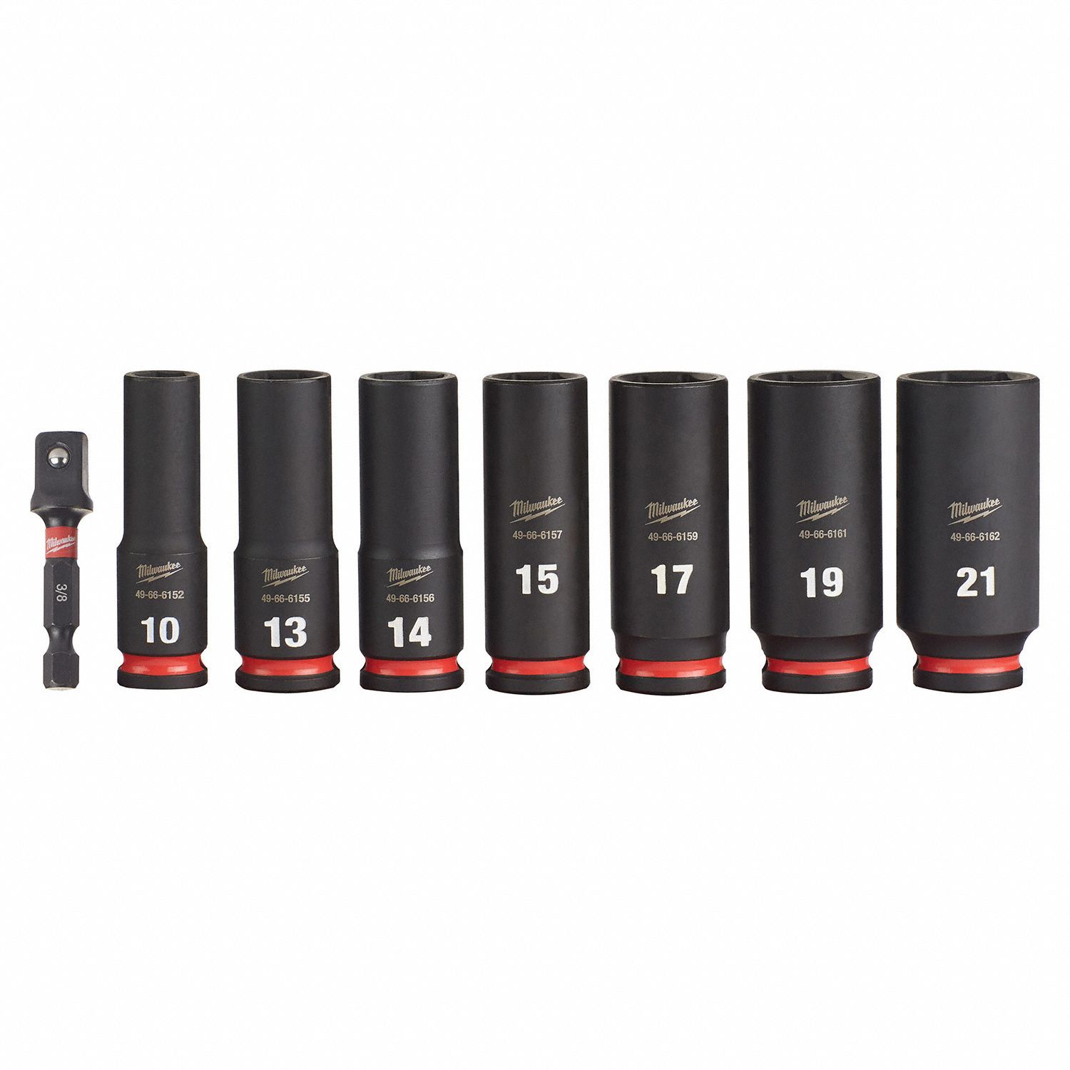 milwaukee 3 8 and 1 2 impact socket set