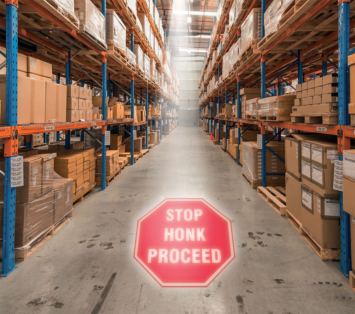 LED Projector with Lens: Lens Insert, Stop Honk Proceed, Projector with Lens, 110 V AC Volt