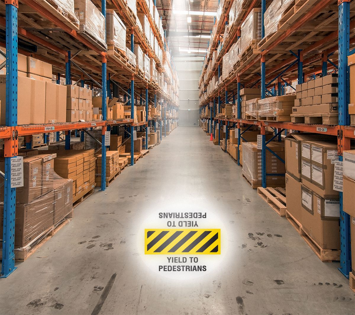 LED Projector with Lens: Lens Insert, Yield To Pedestrians, Projector with Lens, VPL914