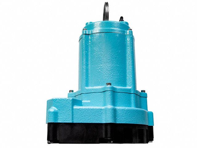 Effluent Pump: 1/2 hp, 115V AC, Single Phase, 63 gpm Flow Rate @ 10' of Head, Cast Iron