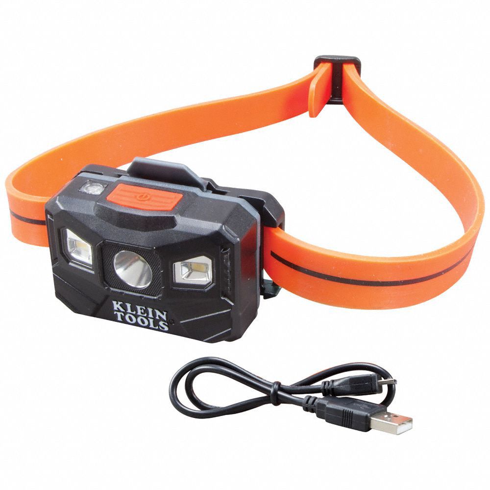 HEADLAMP,ABS,RECHARGEABLE,BLACK,400LM