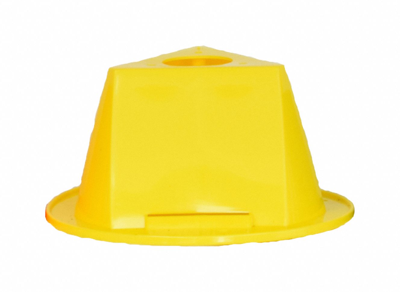 Pallet Cones: 8 7/8 in Base Lg, 8 7/8 in Base Wd, 4 3/16 in Ht, Yellow