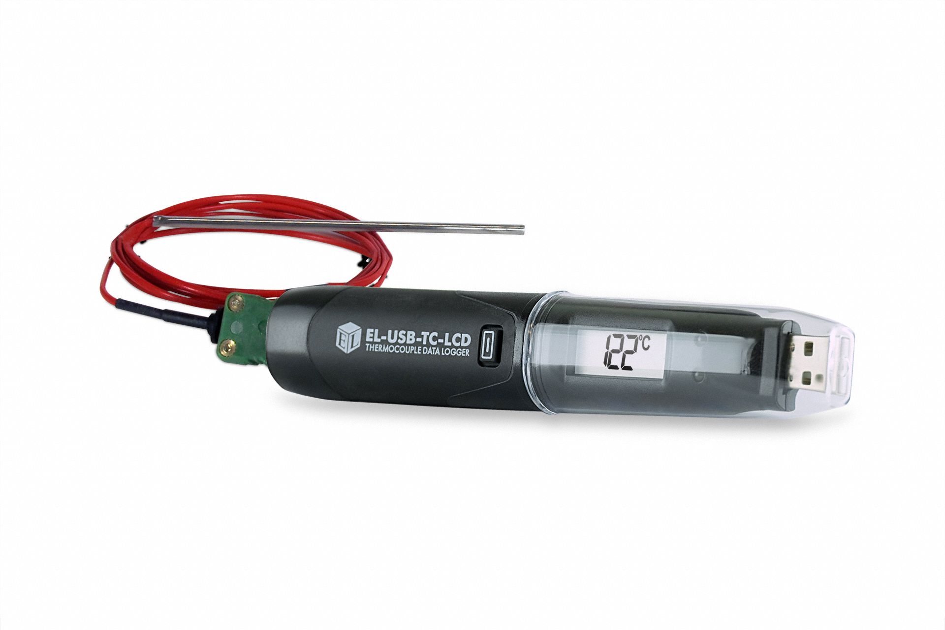 Temperature Data Logger: -148°F to 212°F, -100°C to 100°C, EL-USB-ULT-LCD, Temp, USB