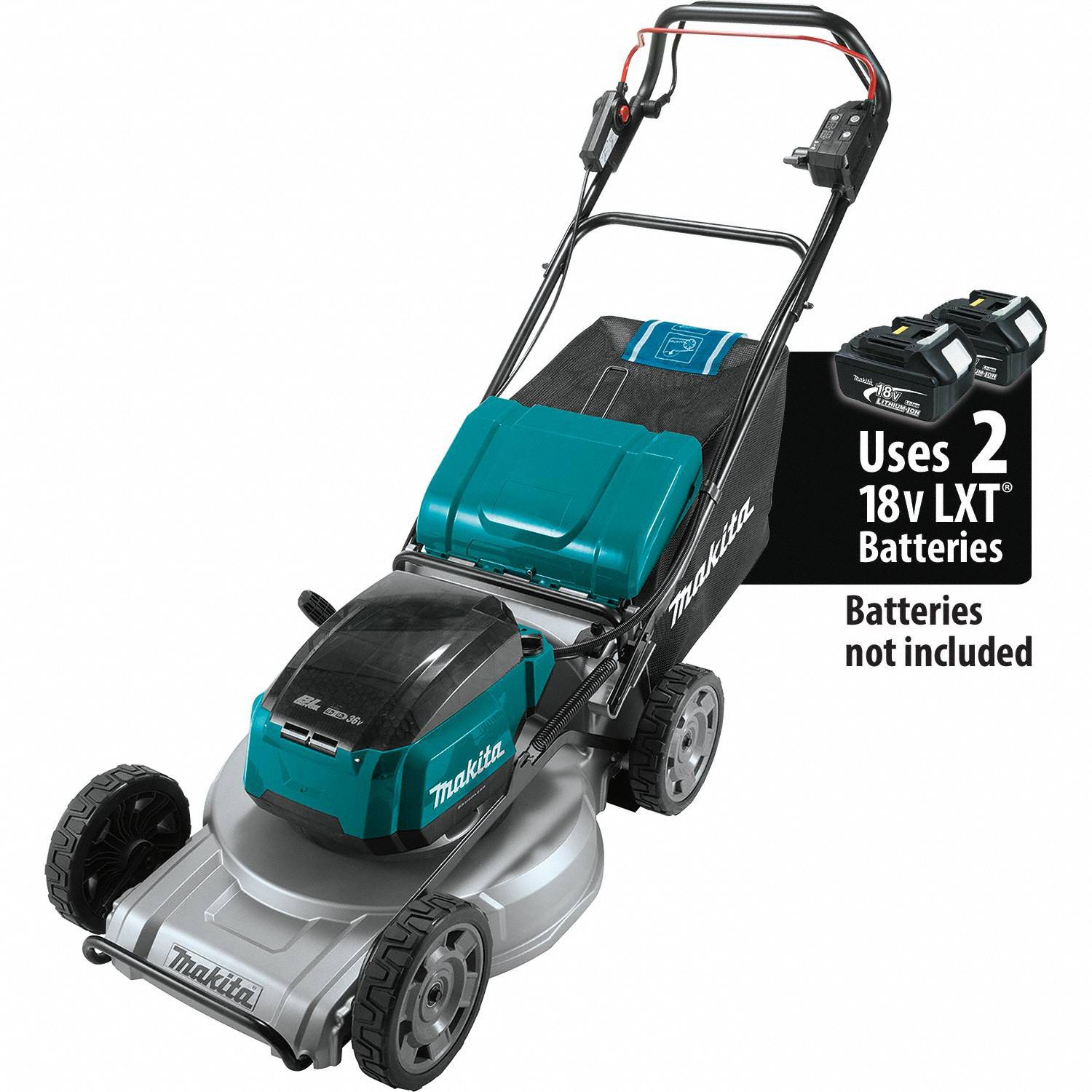 Battery-Powered Lawn Mower: Self-Propelled, 21 in Cutting Wd, Variable Speed Settings, LXT®