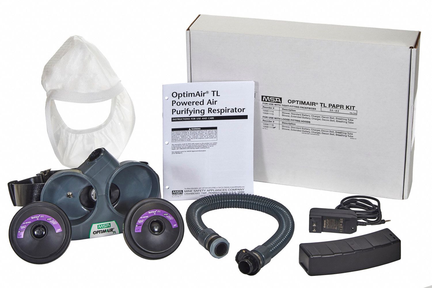 MSA, Full Hood, BeltMount, Powered Air Purifying Respirator 61HK64