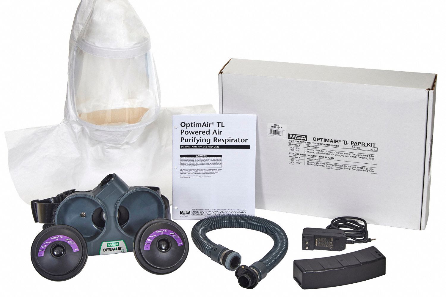 MSA, Full Hood, BeltMount, Powered Air Purifying Respirator 61HK6510214891 Grainger