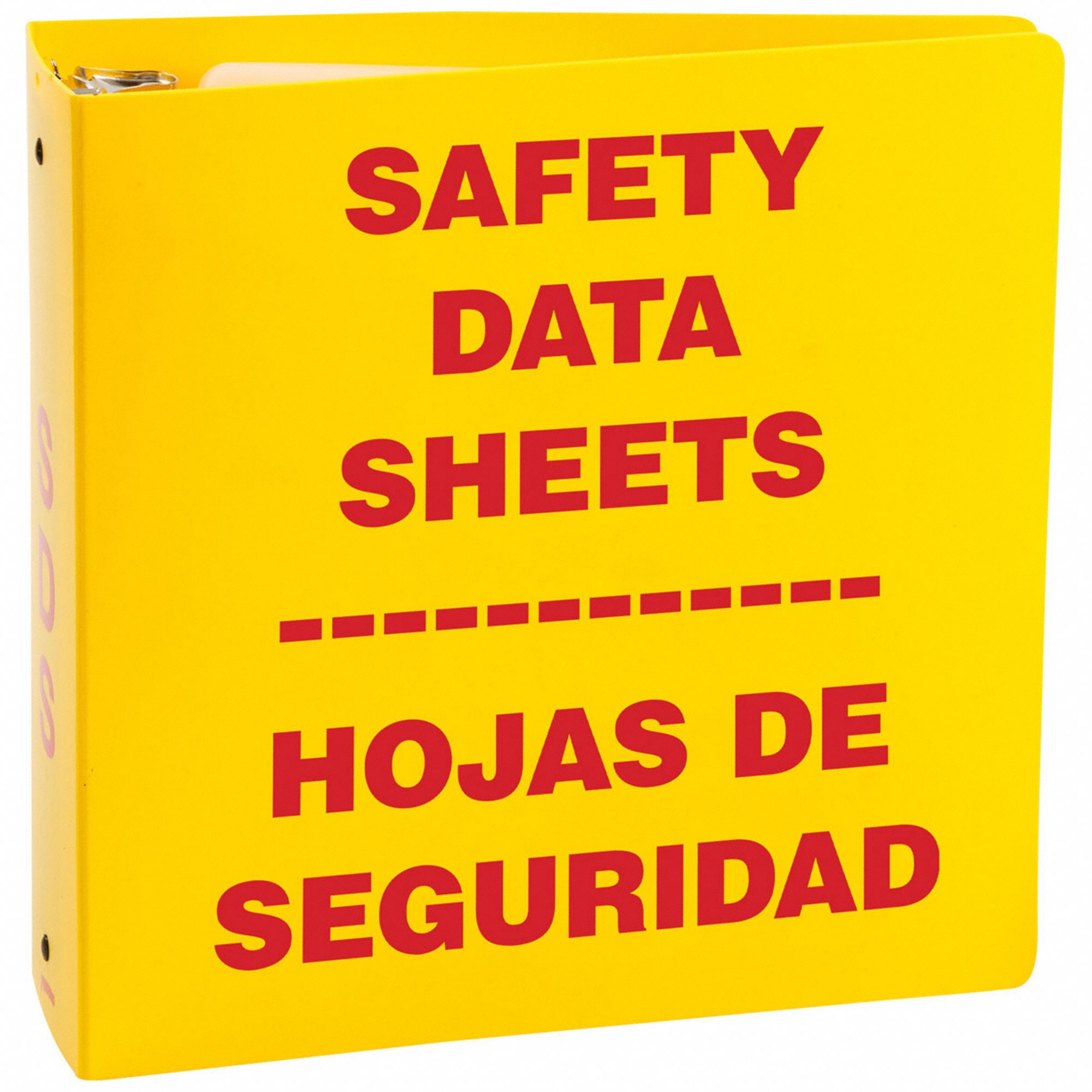 HAZARD COMMUNICATION BINDERS, SAFETY DATA SHEETS/HOJAS DE SEGURIDAD, 2½ IN BINDER RING SIZE, RED/YELLOW