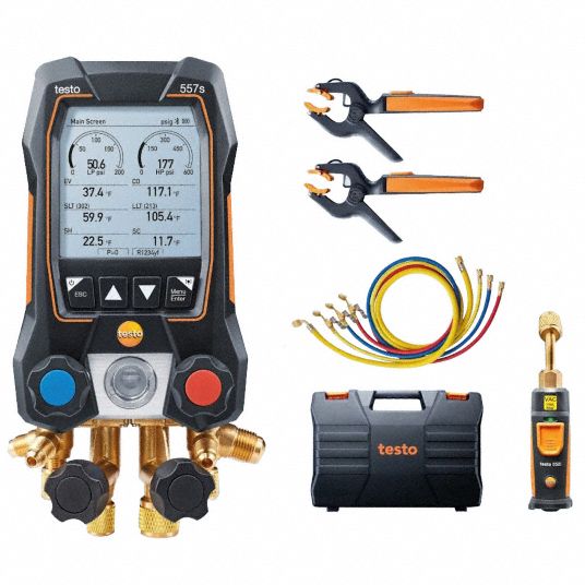 TESTO, Smart digital Manifold, 4 Valves, Smart digital Manifold