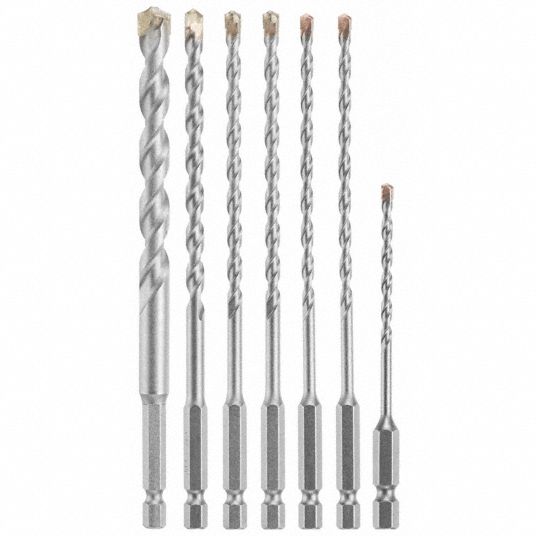 BOSCH, 1/8 in_5/32 in_3/16 in_1/4 in_3/8 in Drill Bit Size, 1/4 in