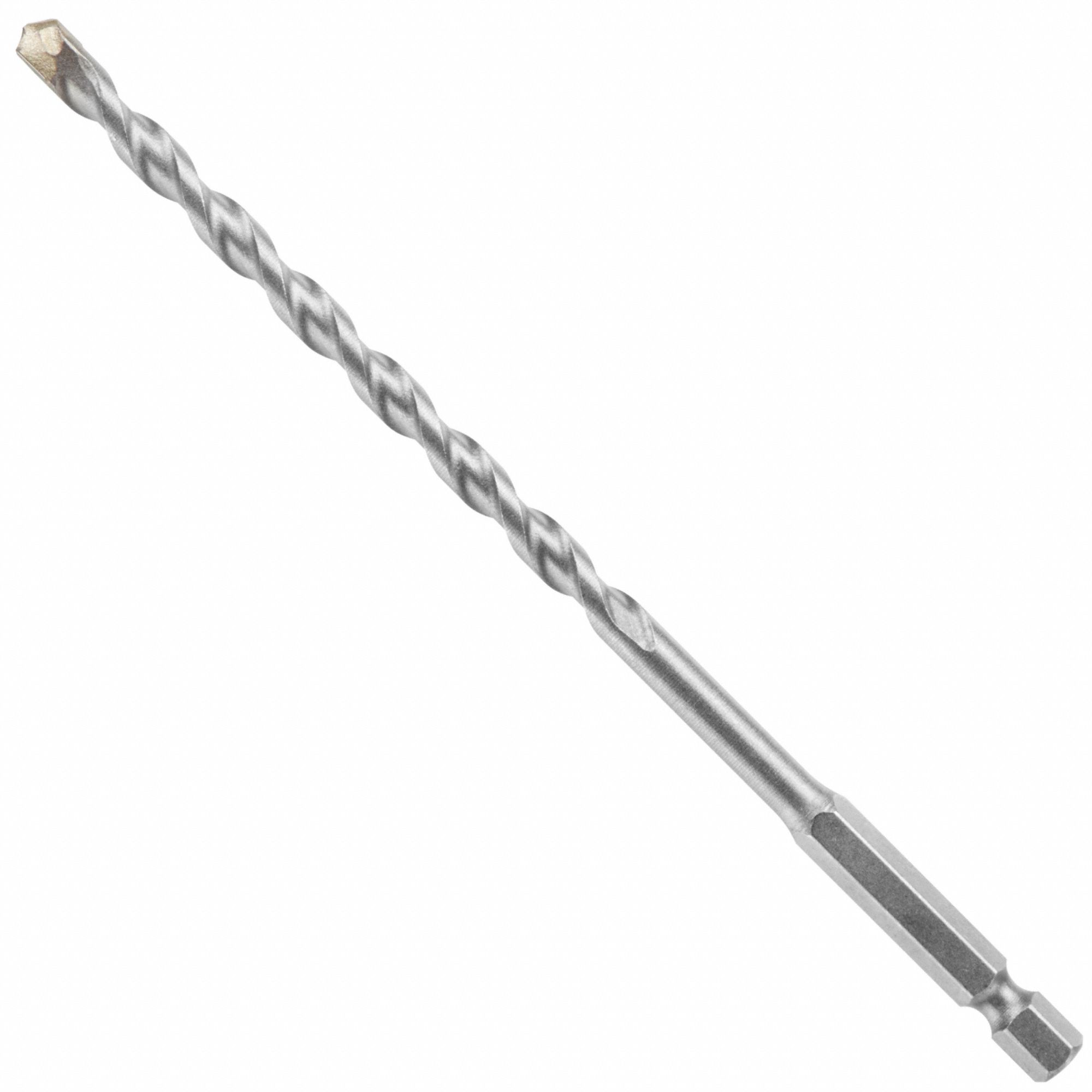 Hammer Drill Bit, 7/32in,  6in Length