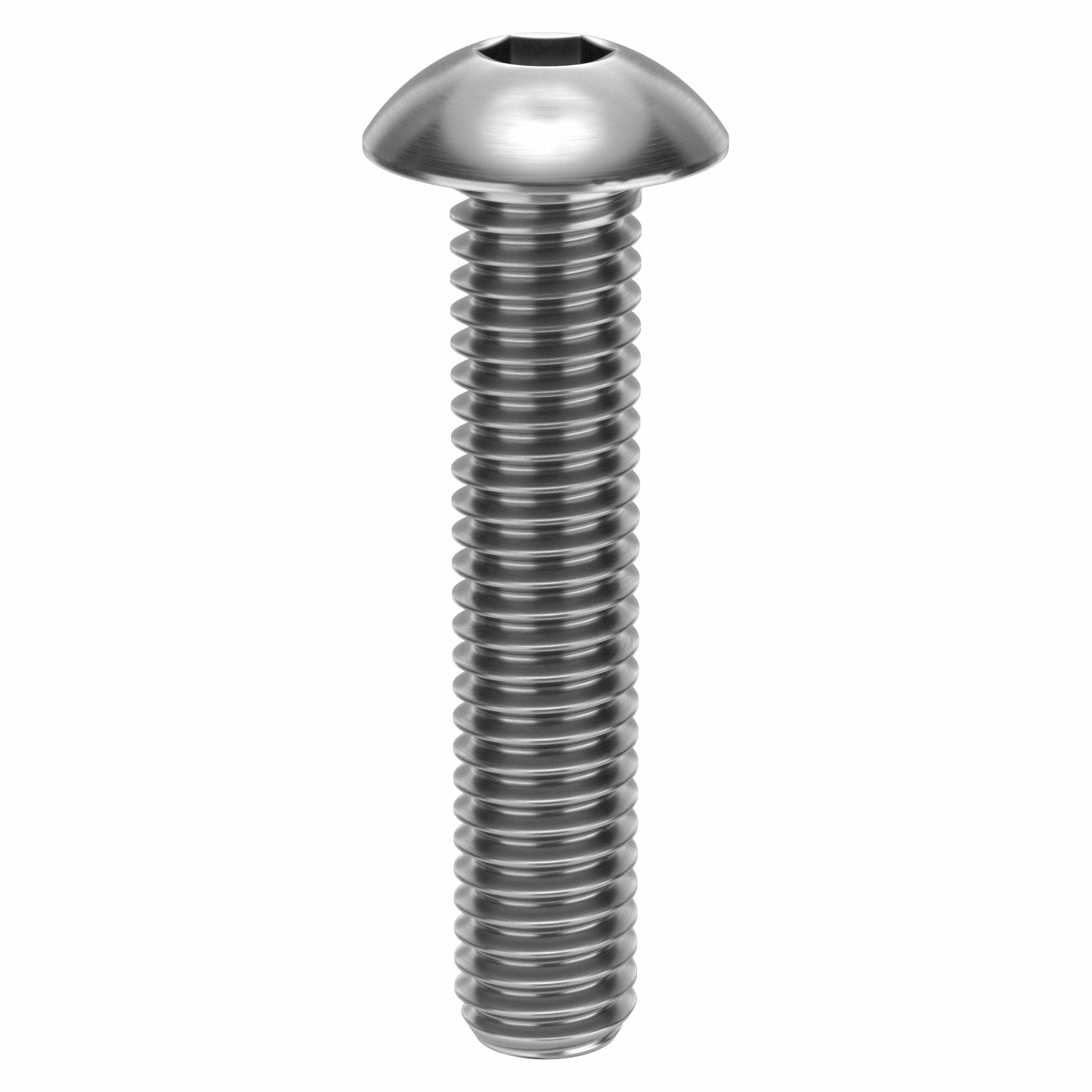 M4x0.70, 8 mm Lg, Button Socket Head Cap Screw - 61JE92|ZSCRW-154