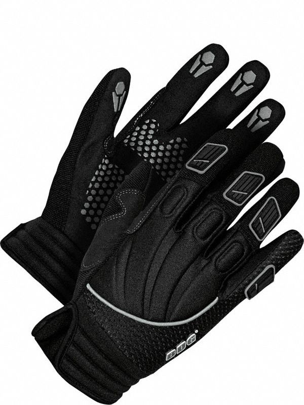 LADIES MECHANIC GLOVES, SIZE M, BLACK, DOT PALM/FINGERS