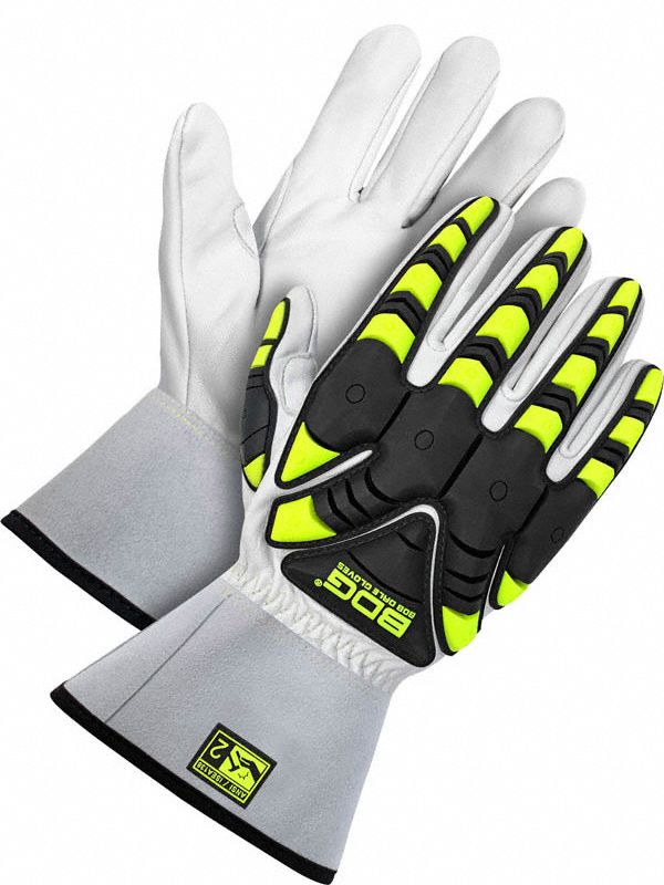 VF, Lthr Gloves, Blk/W/Y, 3X, 61JZ09, PR