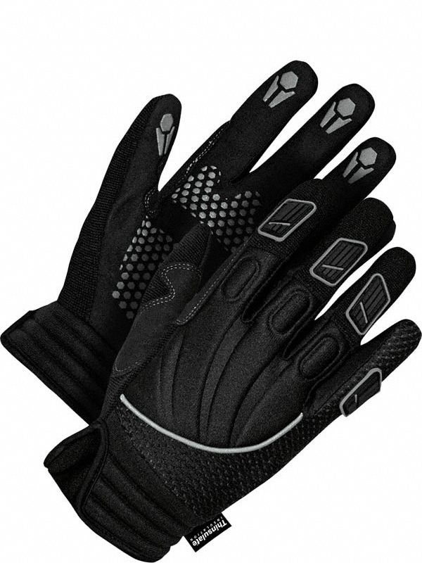 VF, Lthr Gloves, Blk/W/Y, L, 61JZ21, PR