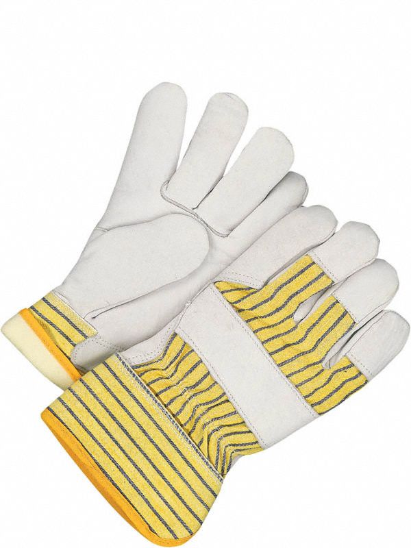 COLD PROTECTION GLOVES, SAFETY CUFF/WING THUMB, UNIVERSAL, BEIGE/YELLOW, THINSULATE