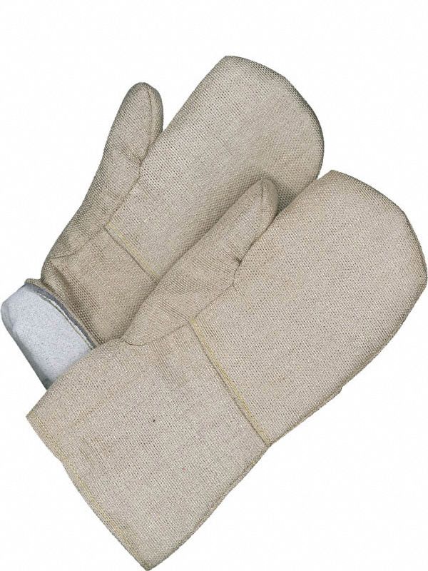 HIGH HEAT MITTS, FULLY LINED, STRAIGHT THUMB, SZ L/9, 14 IN, FIBREGLASS