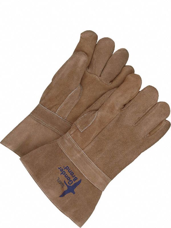 GLOVES, HIGH TEMP, STRAIGHT THUMB, SZ L/9, COWHIDE/FOAM-LINED