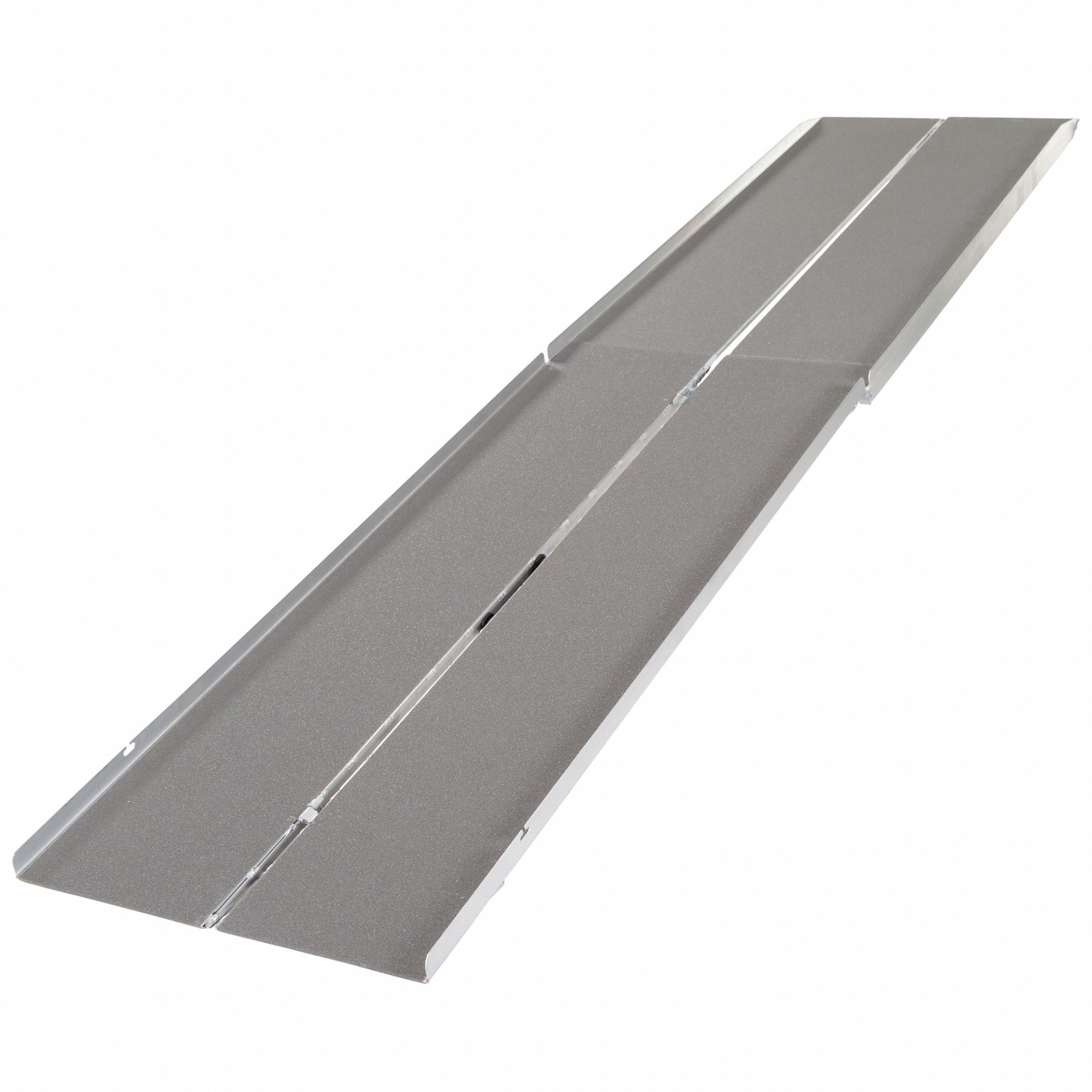 Wheelchair Ramp: Wheelchair Ramp, Silver, 6 5/12 ft Retracted Lg, ADA, 2 1/2 ft Usable Wd, Foldable
