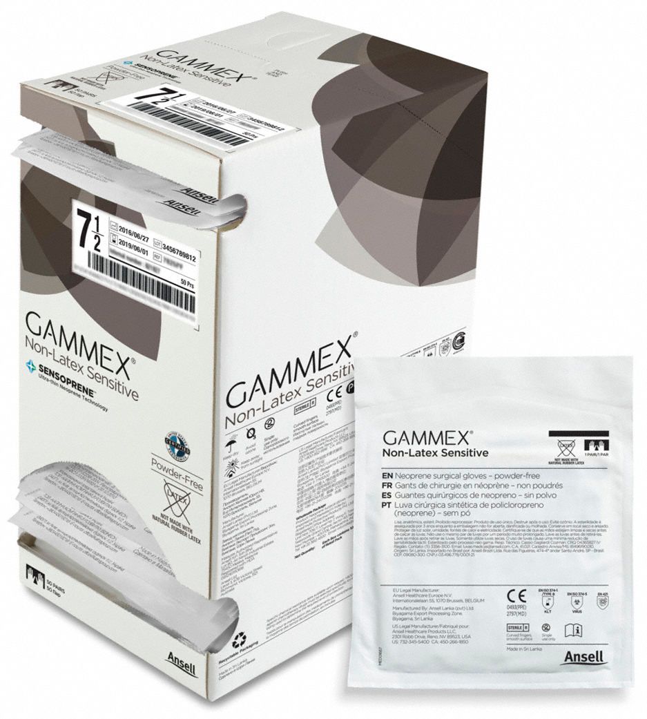 GAMMEX, MedicalGrade, S ( 7 1/2 ), Disposable Gloves 61KE91340007