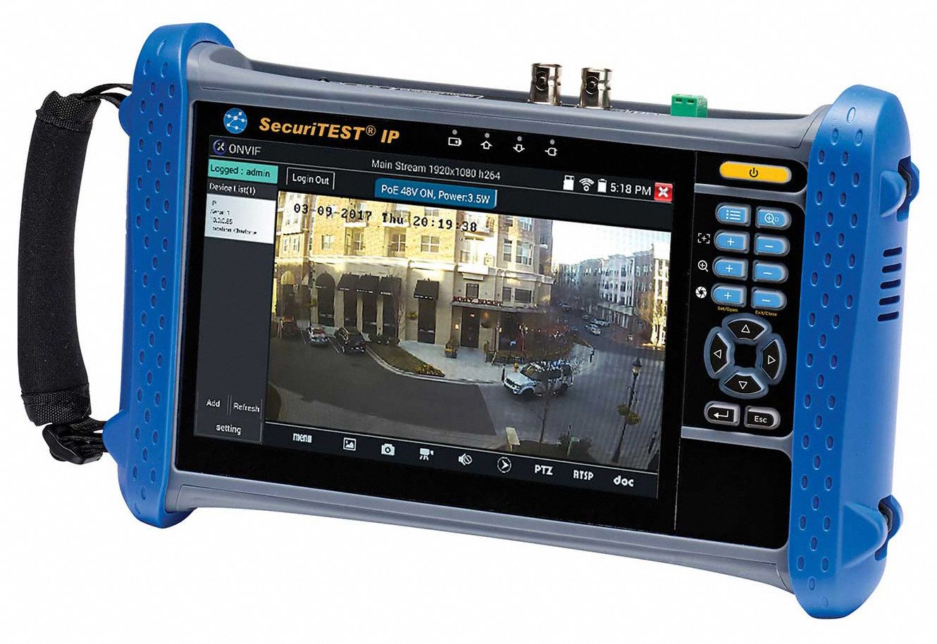 HD CCTV Tester: 7 in Display Size, RS485, LCD Touchscreen, AHD/CVI/NTSC/PAL/TVI