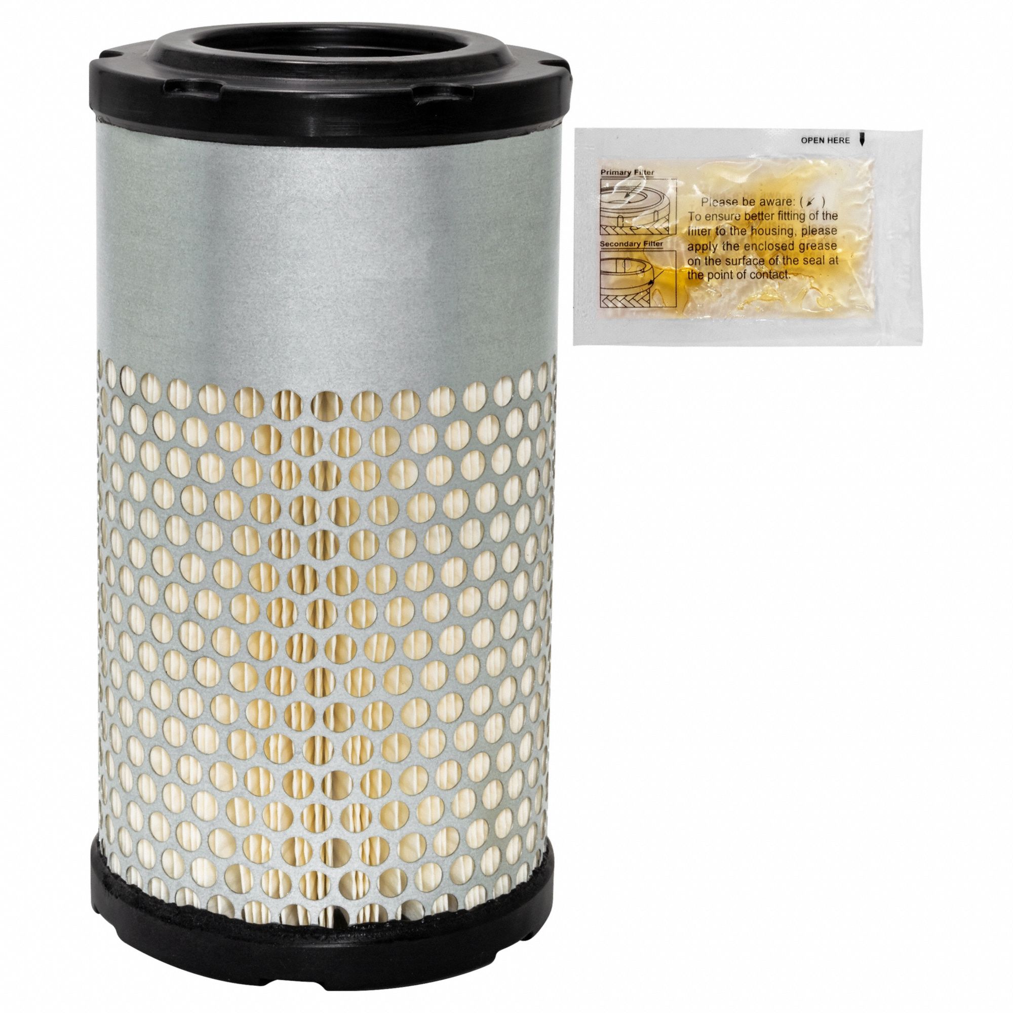 Automotive Air Filter: Round-Oval, Engine, Round, Radial Seal, 7 19/32 in Overall Ht
