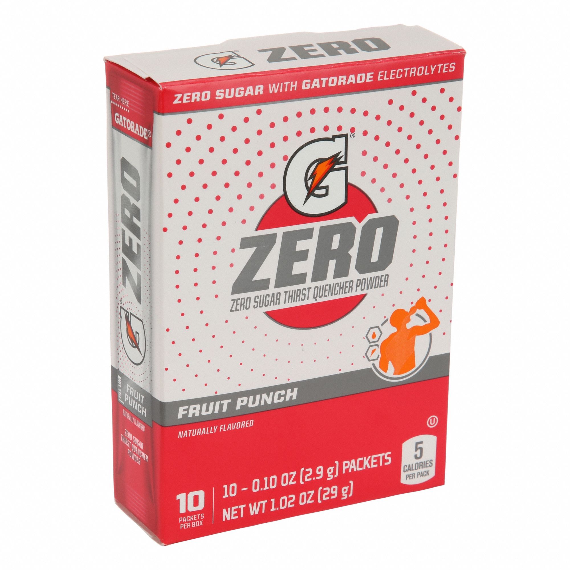 Sports Drink Mix: Fruit Punch, Single-Serve, 2.9 g Concentrate Per Pack, Sugar-Free, 10 PK