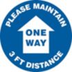 Please Maintain 3 Ft Distance One Way