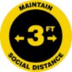 Maintain 3 Ft Social Distance