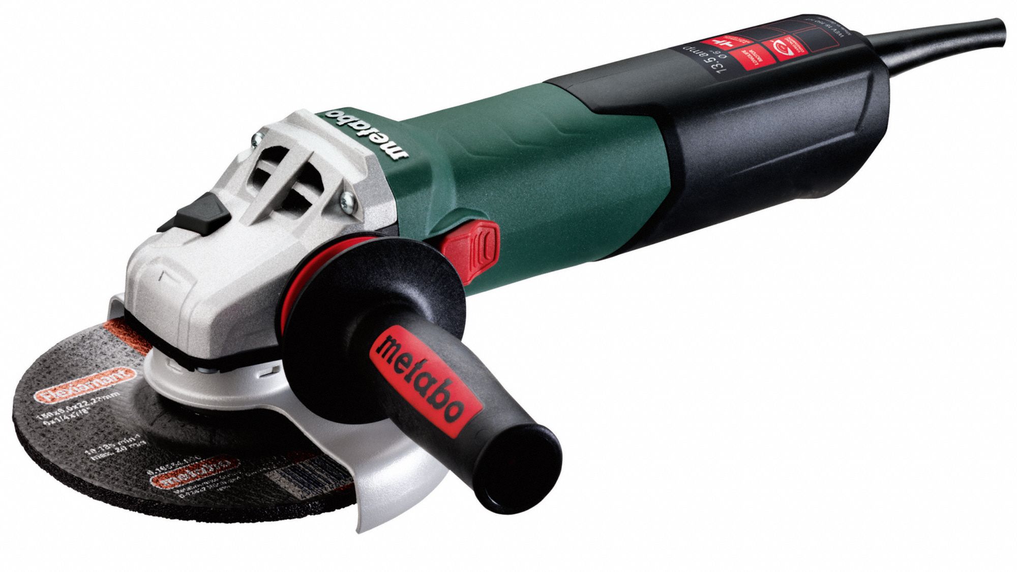 MEULEUSE D'ANGLE, À FIL, 120 V/13,5 A, 6 PO DIAM., À GLISSIÈRE, ⅝ PO-11, CORDON 8 PI, PRISE BARILLET, STANDARD