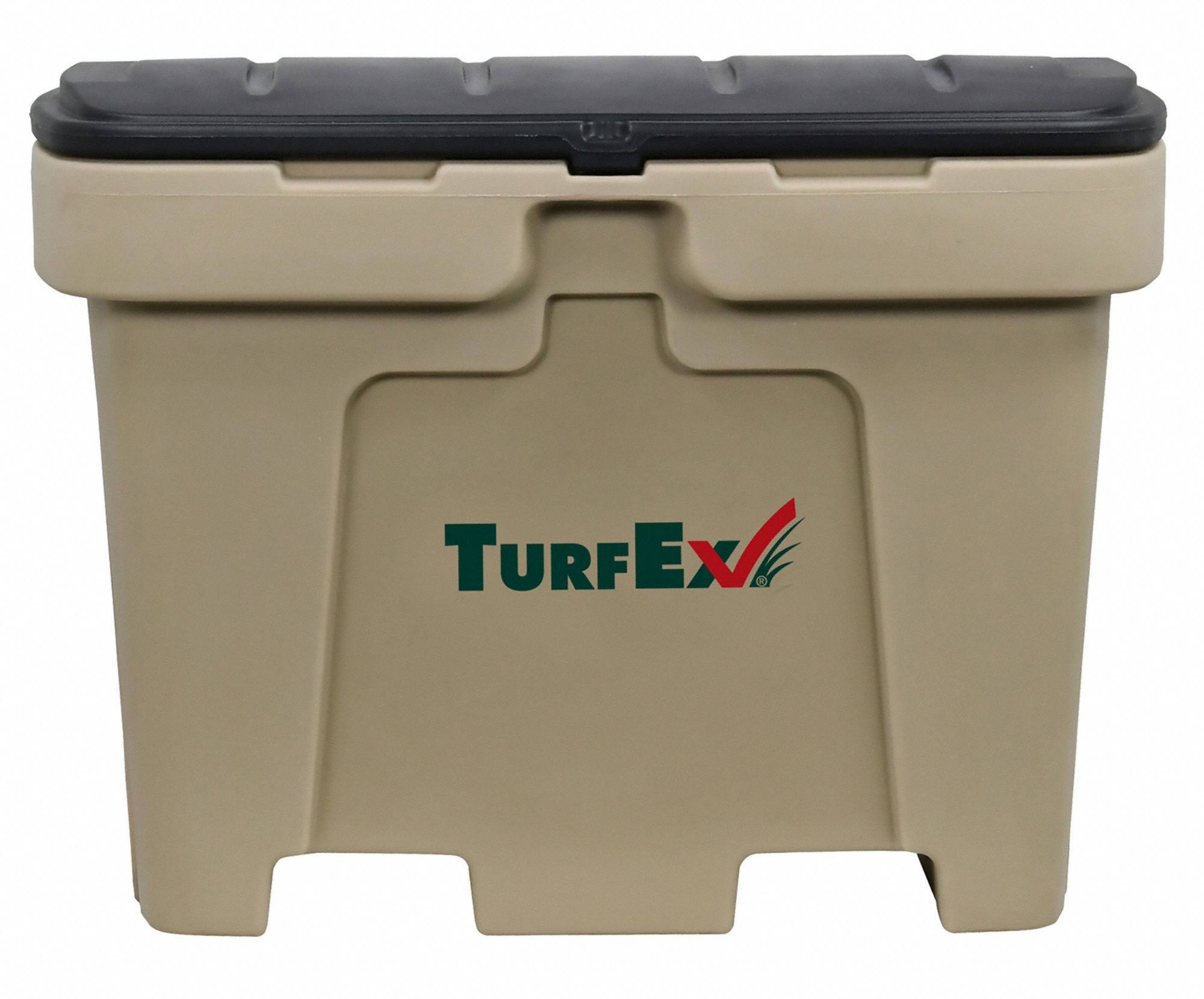 Storage Container: 35.8 in H, 18 cu ft, Brown, 33 1/2 in L x 48 in D x 28 in H, Lockable Lids