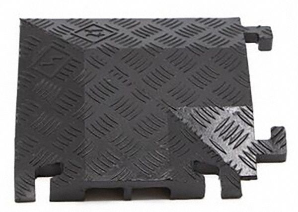 Cable Protector, 2 Channel, 11-3/4"W, Black