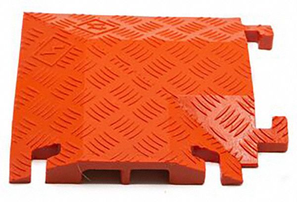 Cable Protector, 2Channel, 11-3/4"W, Orange