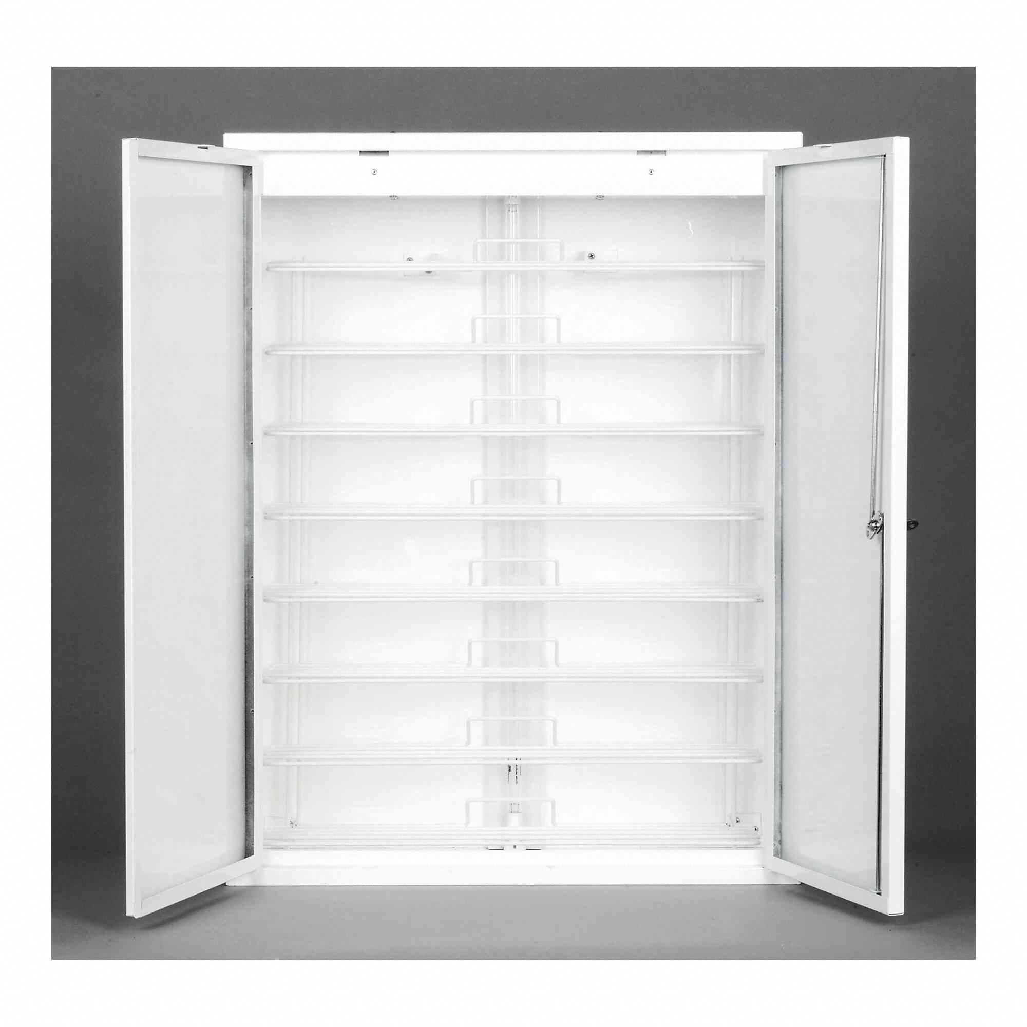 Rack: 30 in Overall Ht, 12 in Overall Wd, 9 1/4 in Overall Dp, Steel, White