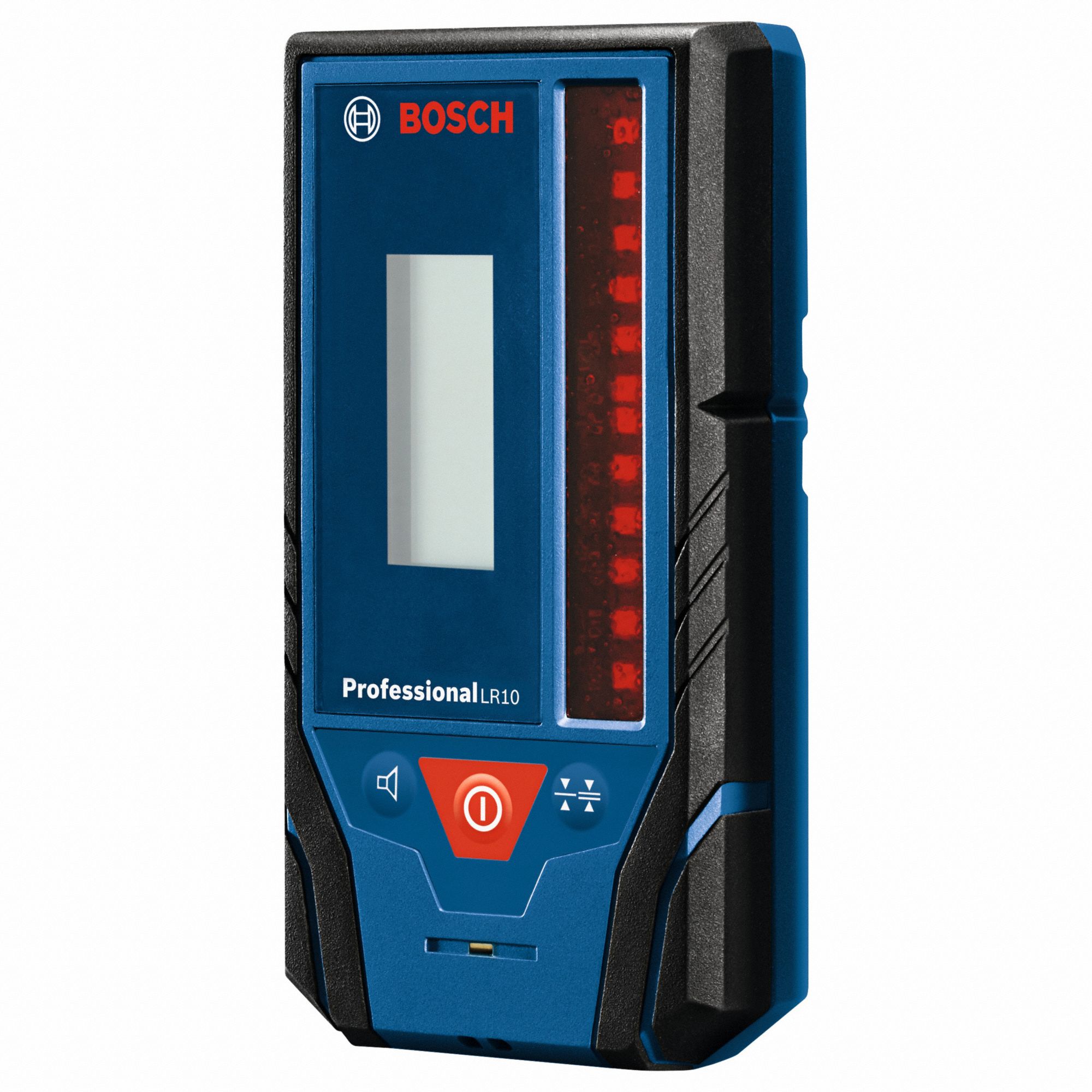 Laser Detector: Includes Batteries, Blue, 9V, Red, 1 1/4 in Overall Ht, 1 in Overall Wd