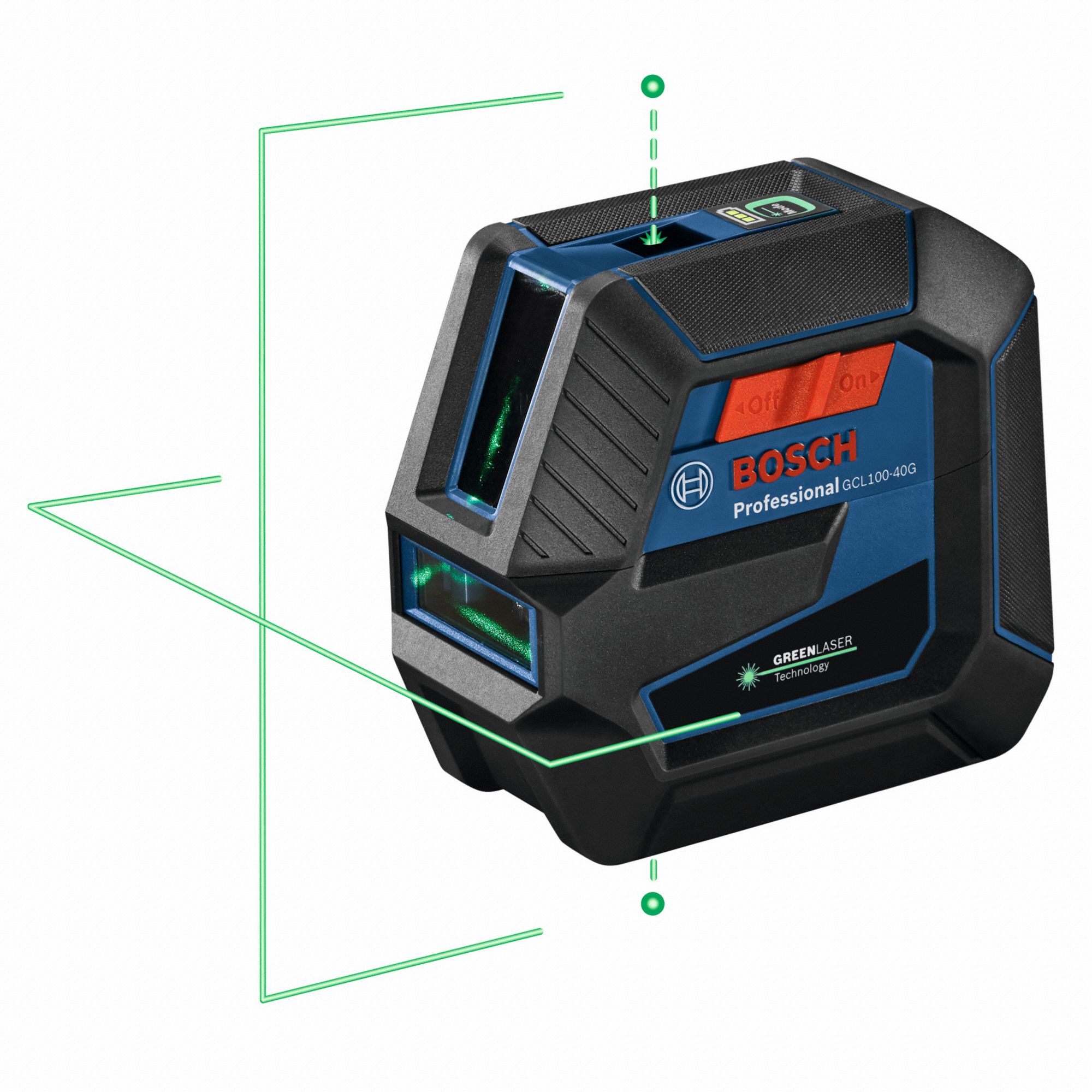 BOSCH, 2 Lines and 1 Dots, Green Beam, Line and Dot Laser - 61KL77 ...