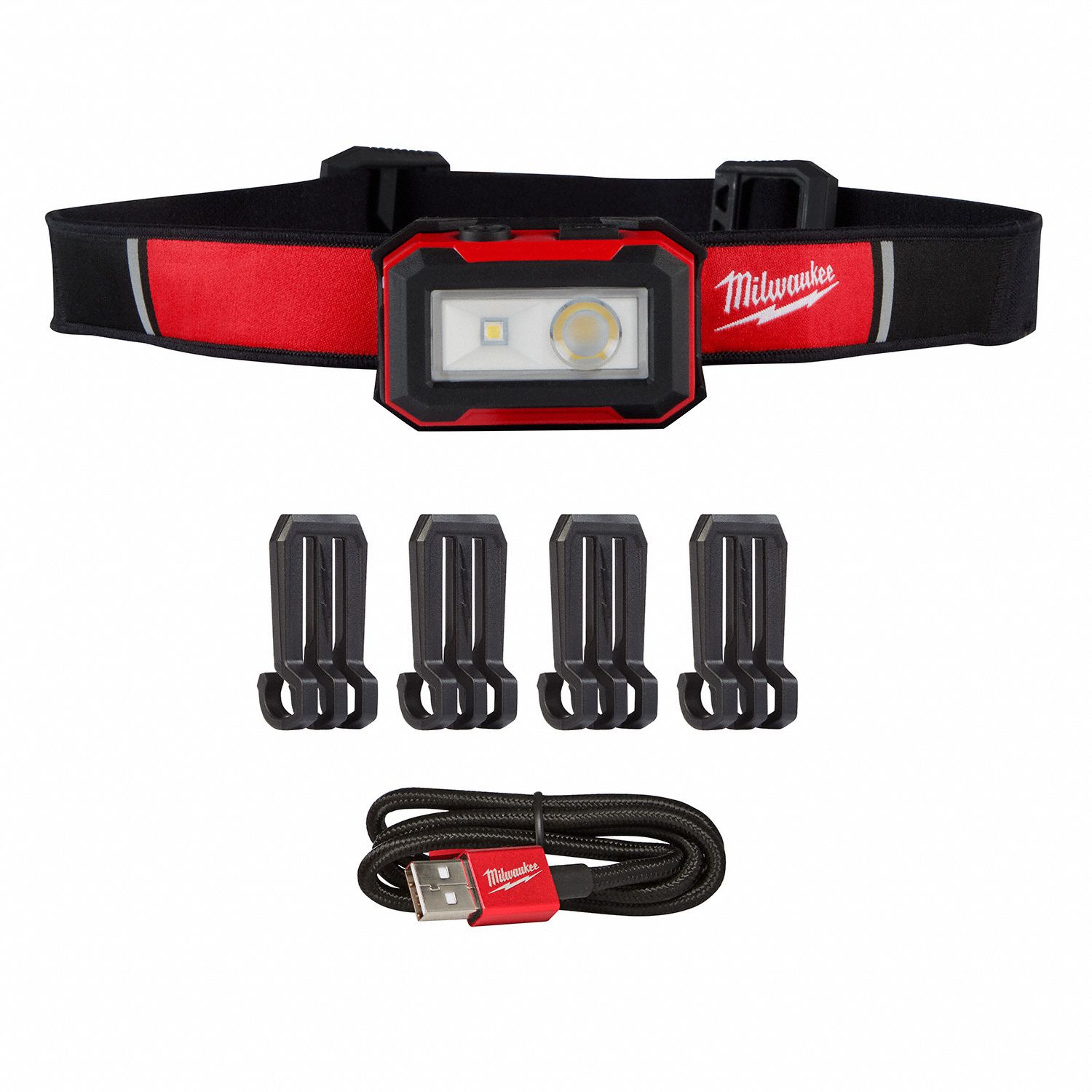 RECHARGEABLE HEADLAMP, 450 LUMENS, 14 HOUR MAX RUN TIME, 70 M MAX BEAM DISTANCE