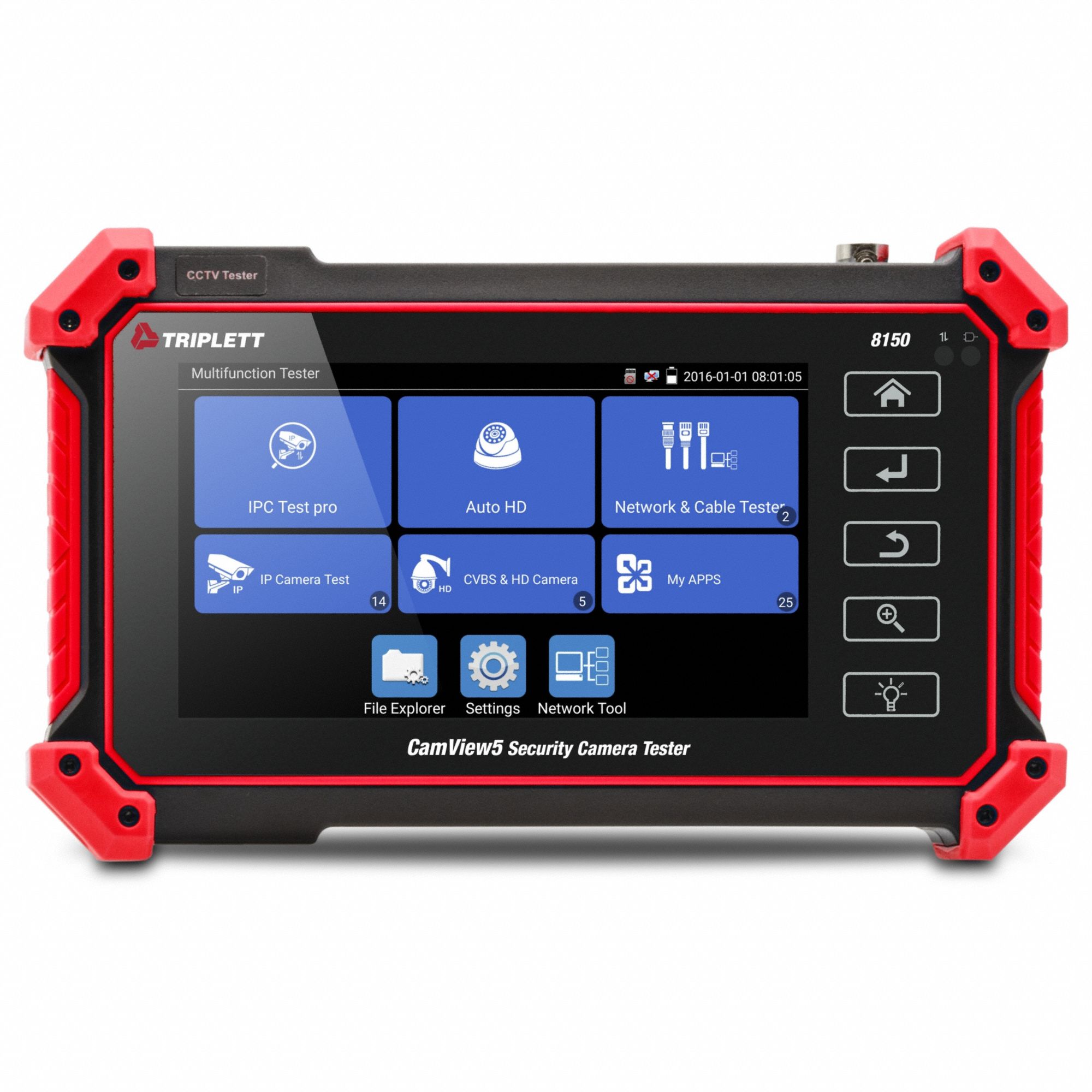 CamView IP Pro 5 Security Camera Tester: PTZ Control Test/Video Transmission, AHD/CVI/TVI