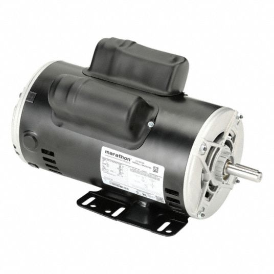 MARATHON MOTORS, Capacitor-Start, 5 HP, Air Compressor Motor - 61KN16 ...