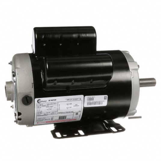 CENTURY Air Compressor Motor CapacitorStart, 5 HP, 3,600 Nameplate