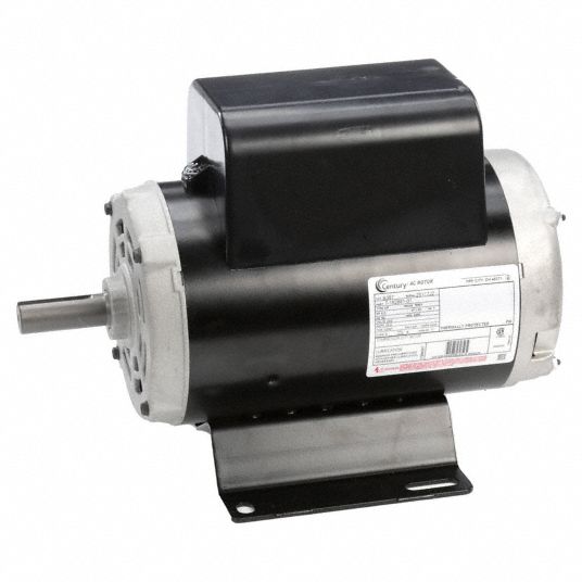 CENTURY Air Compressor Motor: Capacitor-Start, 6 HP, 3,600 Nameplate ...