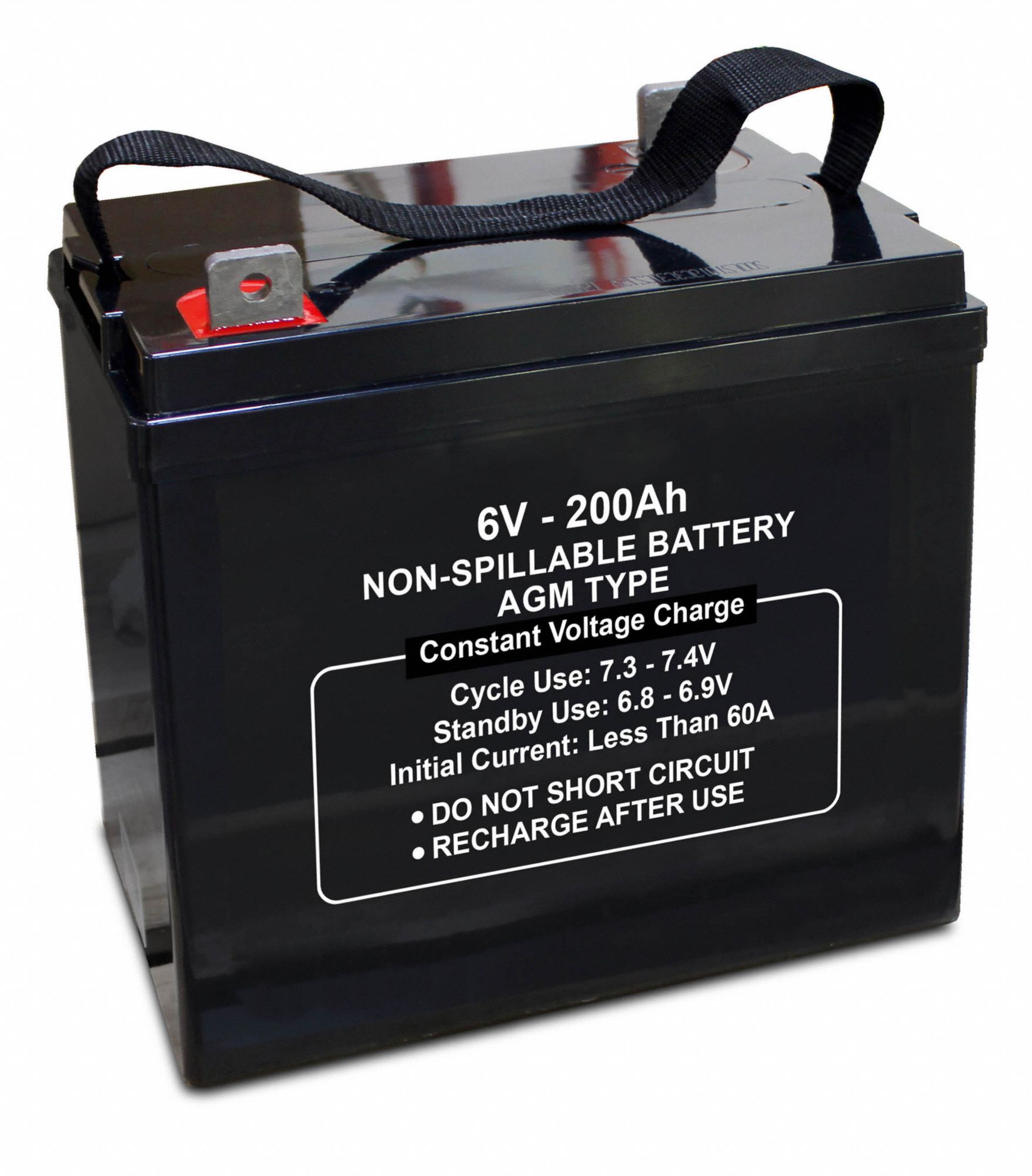 6V DC, 200 Ah Capacity, Sealed Lead Acid Battery - 61KW94|47050 - Grainger