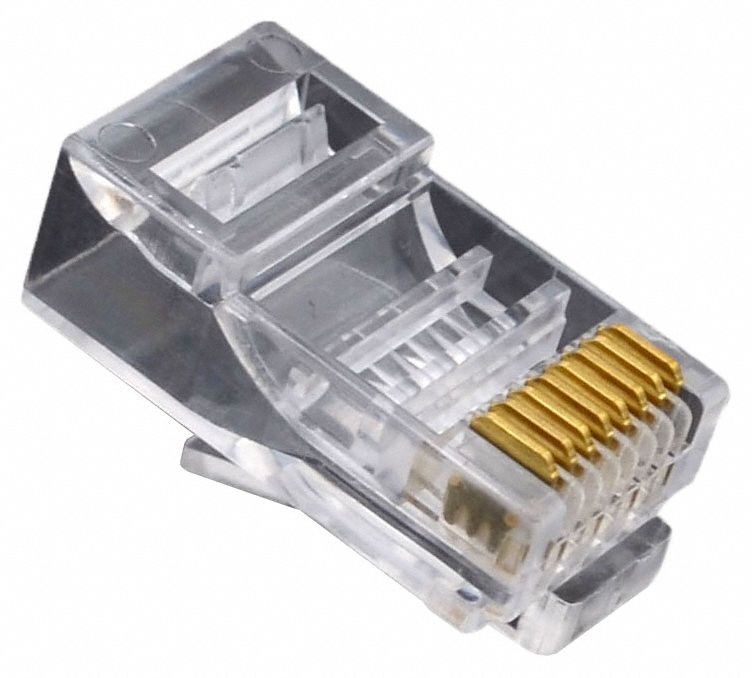 Plug: Connector RJ45, Solid, 6 Cable Category, Std, 100pk Pack Size, 100