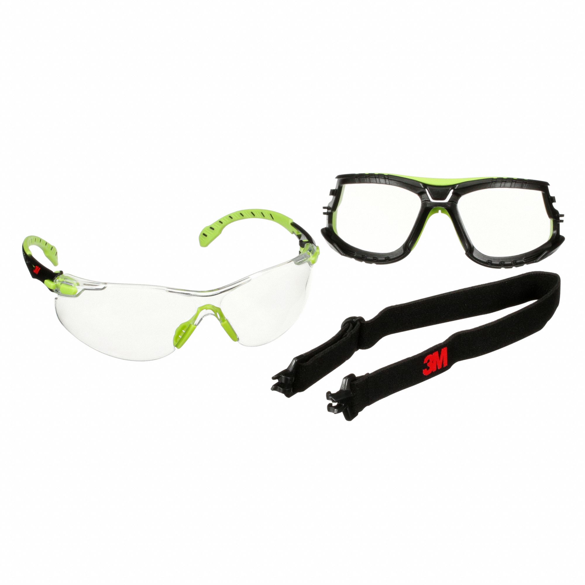 3M Safety Glasses Kit: Anti-Fog /Anti-Scratch, Eye Socket Foam Lining,  Wraparound Frame, Frameless