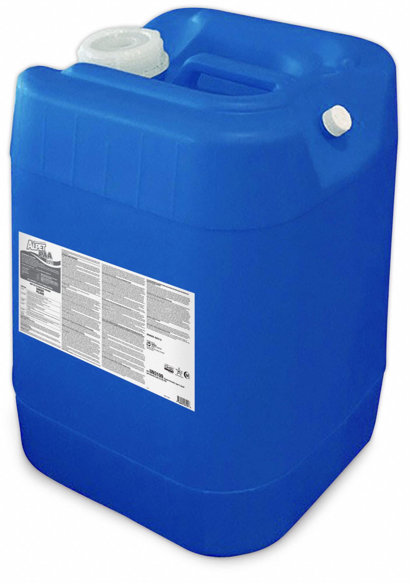 Peracetic Acid Food Contact Surface Sanitizer: Jug, 5 gal Container Size, Concentrated, Liquid