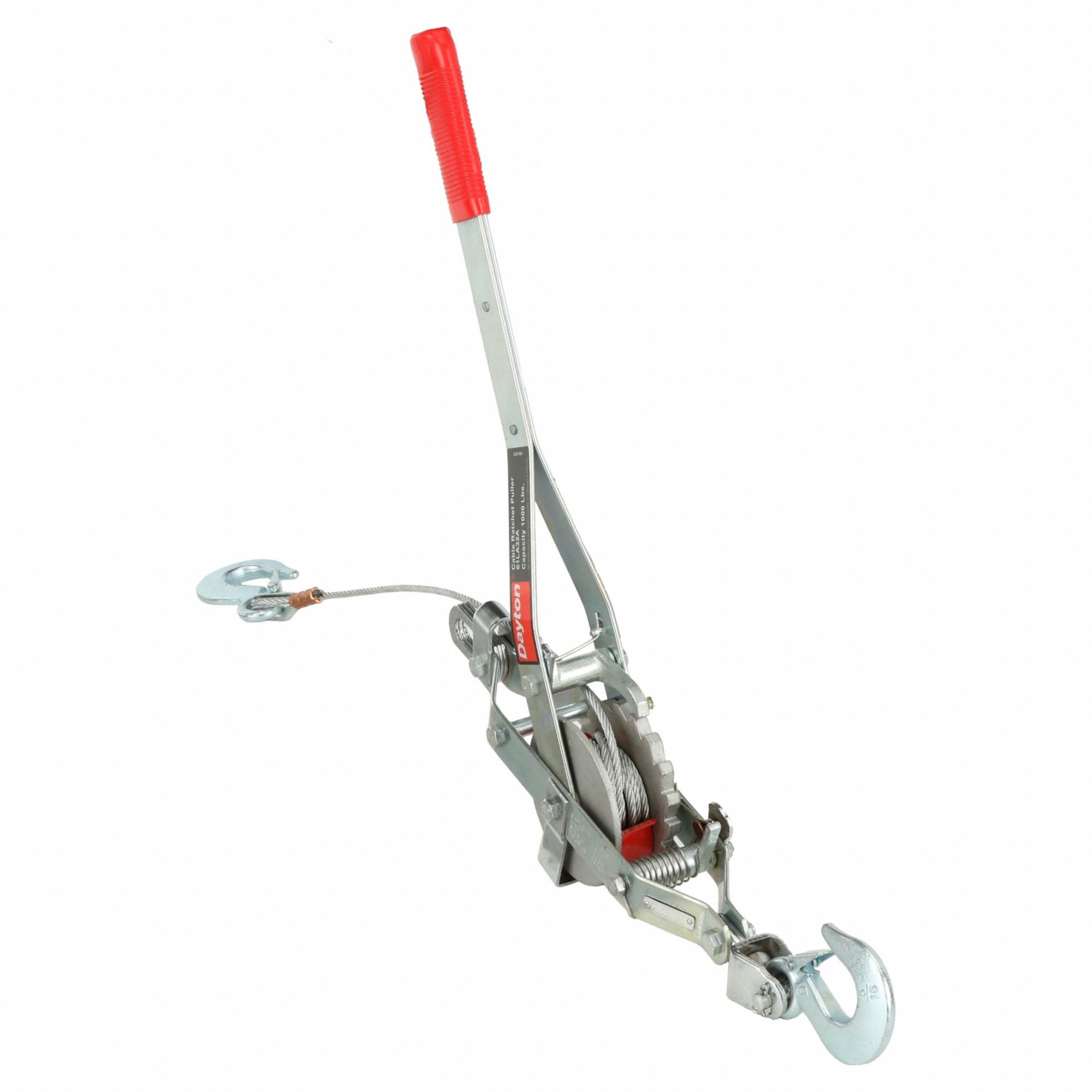 DAYTON, Cable Ratchet Puller, Hook Mounted - No Trolley, Ratchet Puller ...