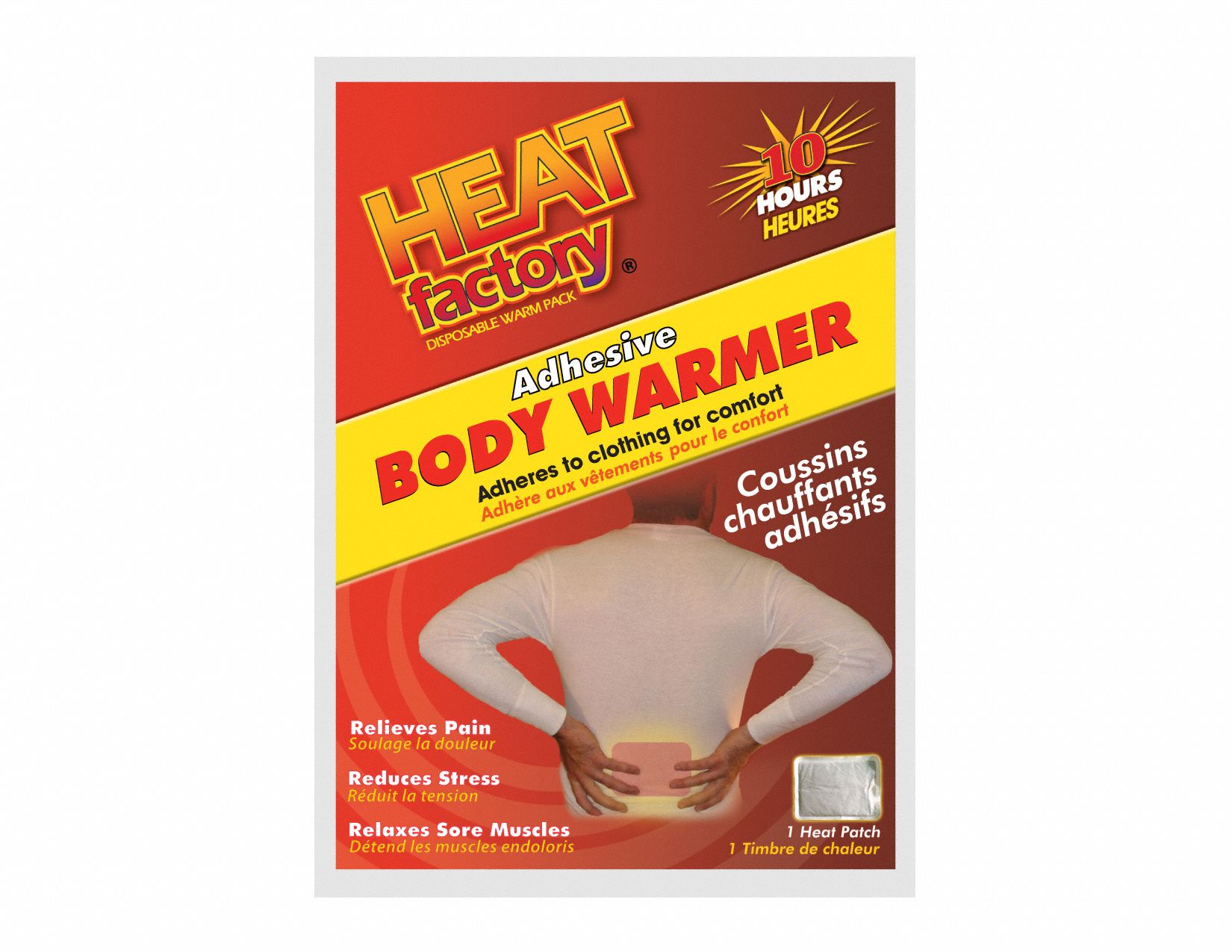 Air activated adhesive warmer: Disposable, White, 6 in Lg, 4 in Wd