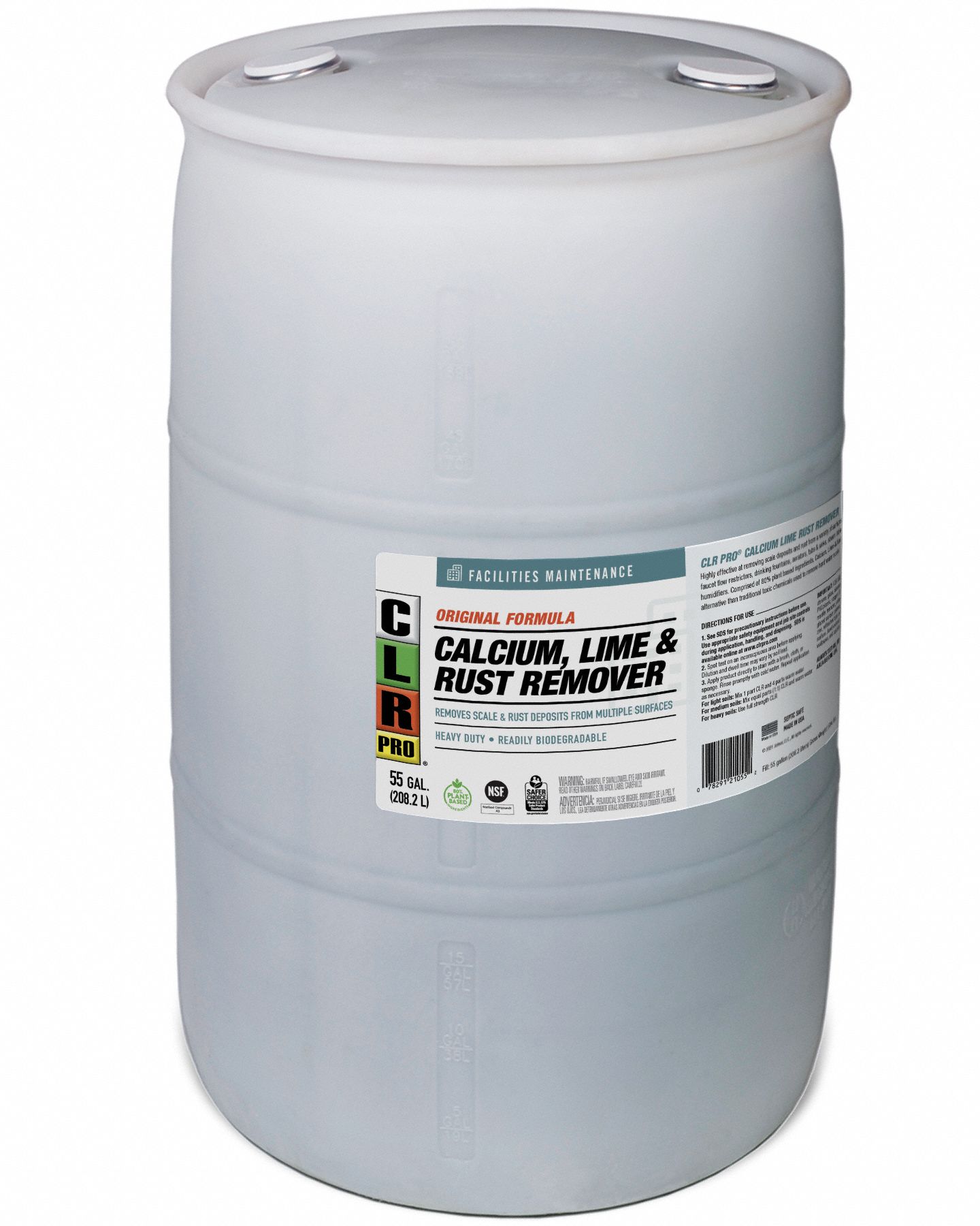 CLR PRO, Drum, 55 gal Container Size, Calcium, Lime and Rust Remover