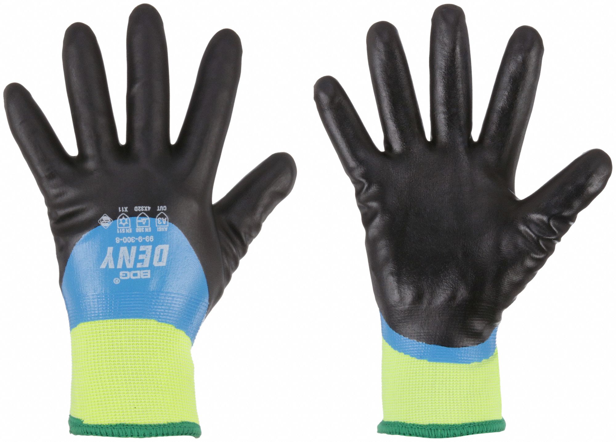 COATED GLOVES, XL (10), ¾ DOUBLE DIPPED, FOAM NITRILE, NYLON, 15 GA